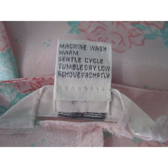 Vintage TJW by Mervyns Chemise Baby Doll Pink Rose Wide Strap Ladies M GUC - Picture 12 of 12